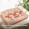 Wooden Block Set with Storage Box Stacking Alphabet Building Blocks Open-Ended