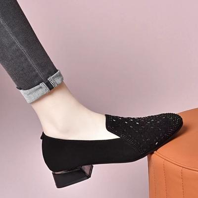 Новые женские туфли на мягкой подошве, модные низкие туфли, повседневные туфли Doudou Lefu с неглубоким носком