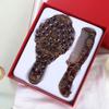 Hand-held Peacock Makeup Mirror Comb Set Portable Cosmetic  Mirror  Birthday Gift
