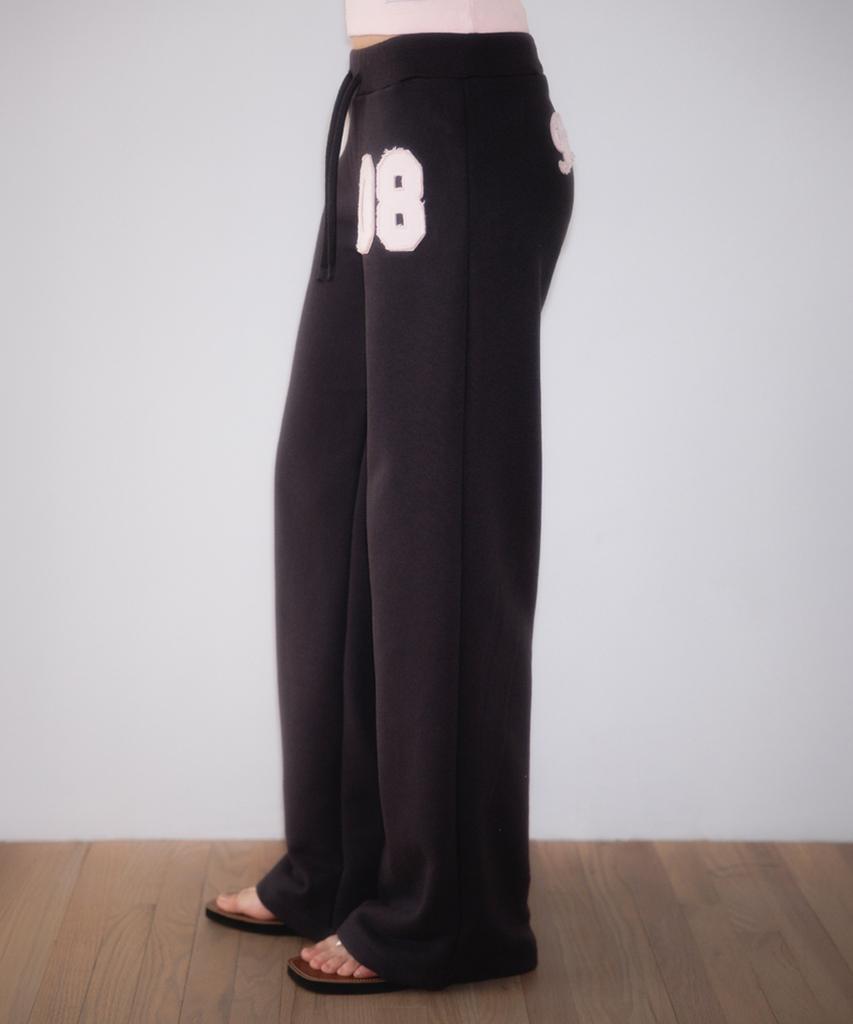 ROSEFRANTZ Patchwork Bootcut Sweatpants [Charcoal]