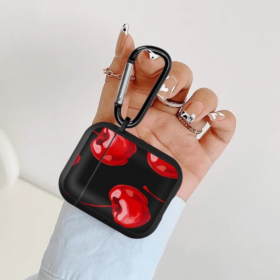 Красный Чехол-Вишенка Для Airpods 4 2 1 Pro3 Pro2 3 Pro Чехлы для Наушников Чехол