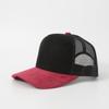 Suede Mesh Baseball Cap Solid Color Embroidered Structured Sun Hat Outdoor