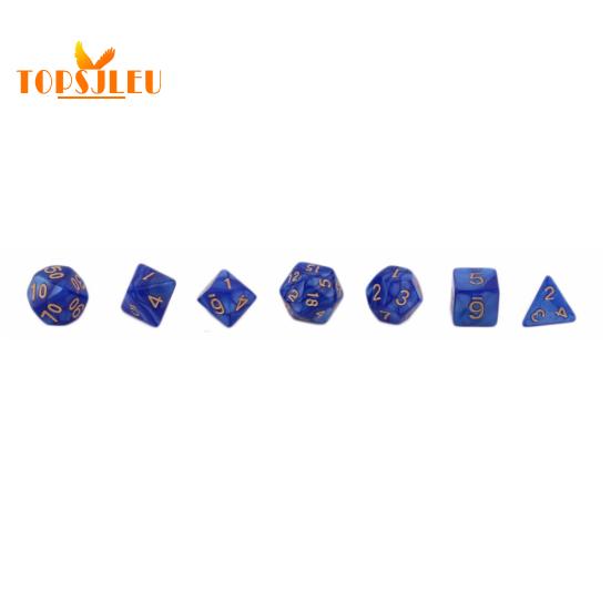 KTV Party Multicolor Polyhedral Numbers Dice - 7Pcs, Table Board Game Supply Gift