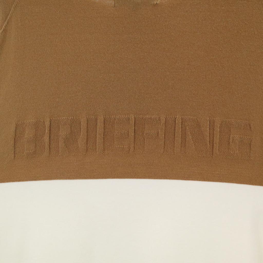 BRIEFING Long sleeve knit L Camel type sweater Men's Used