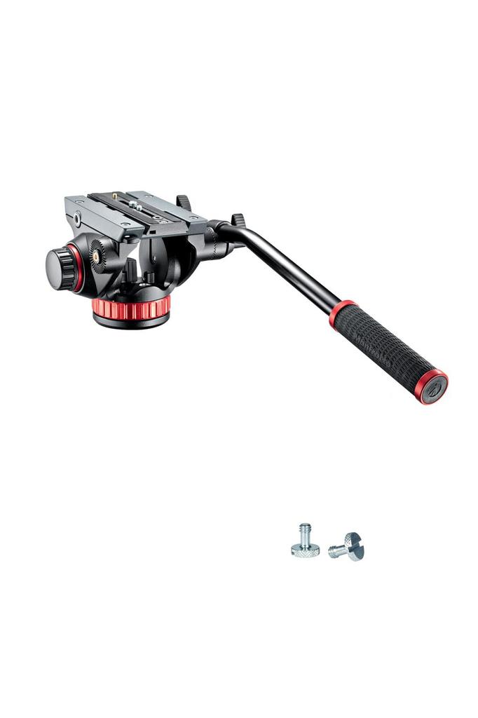 Видеоштативная головка Manfrotto MVH502 Pro Fluid с плоским увеличенным винтом, грузоподъемность 10 кг, с противовесом, идеальна для супертелеобъектива, основание JP A00072BMN,