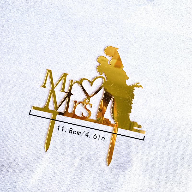 1 шт., модные свадебные принадлежности, топперы для торта на день святого Валентина, акриловое сердце, декор для торта