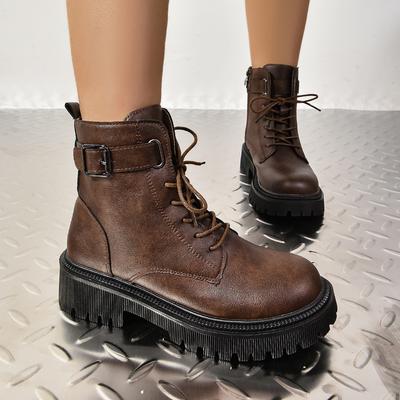 Модная женская обувь Осень Зима Модные классические ботильоны Женские туфли с круглым носком Повседневные удобные уличные туфли для женщин Botas De Mujer