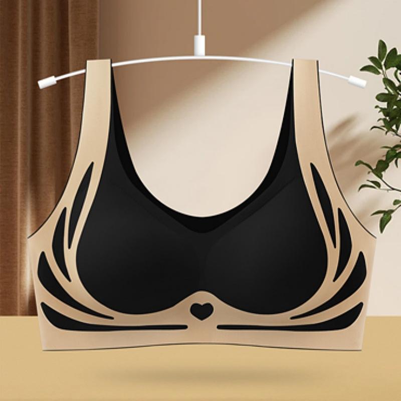Women's Seamless Bras Gathering Push-Up Breasts Bra No Steel Ring Lifting Breathable Underwear