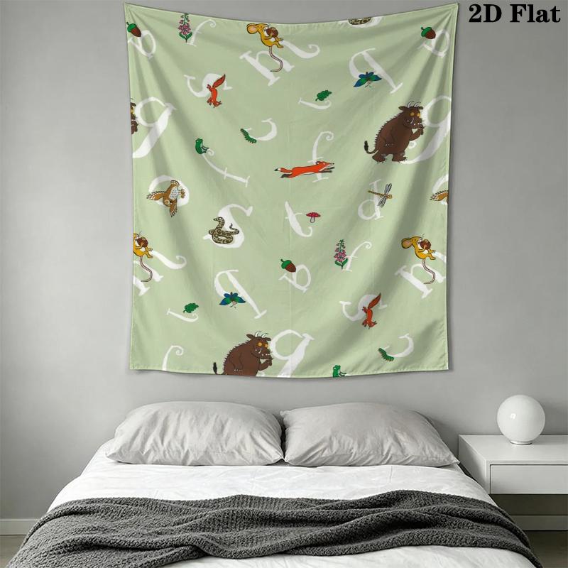 The Gruffalo Wall Tapestry Aesthetic Wall Hanging Printed Fabric Blanket Decorative Tapestries for Bedroom Living Room Home Decor