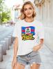 Haitian Flag Shirt Women Palm Tree Graphic Tee Retro Haiti Pride T-Shirt Vintage Ayiti Clothing Caribbean Gift Republic of Haiti Women Top