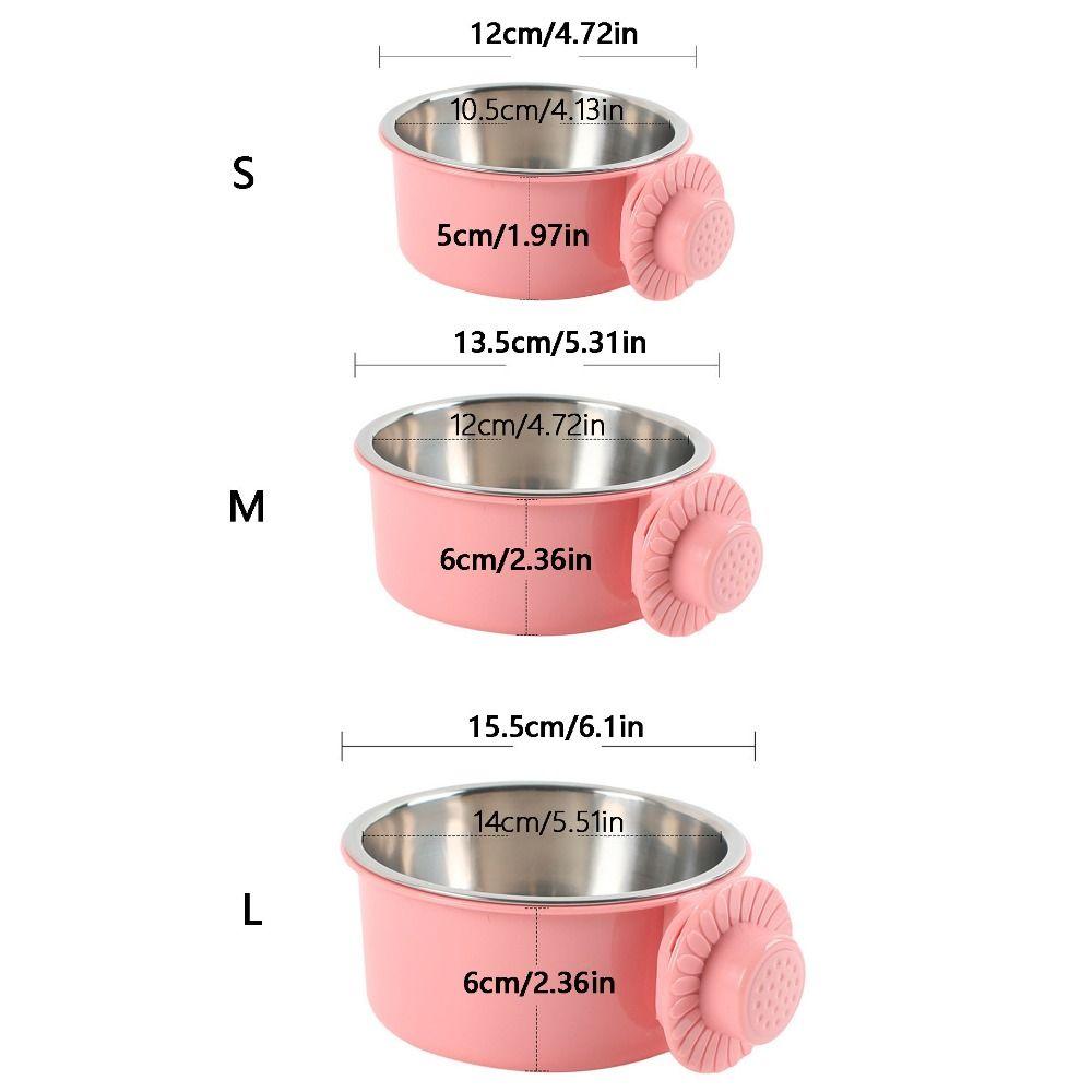 3 Colors Cat Dog Food Dispenser 2-in-1 Pet Feeding Tool Portable Pet Cage Bowl  Cat