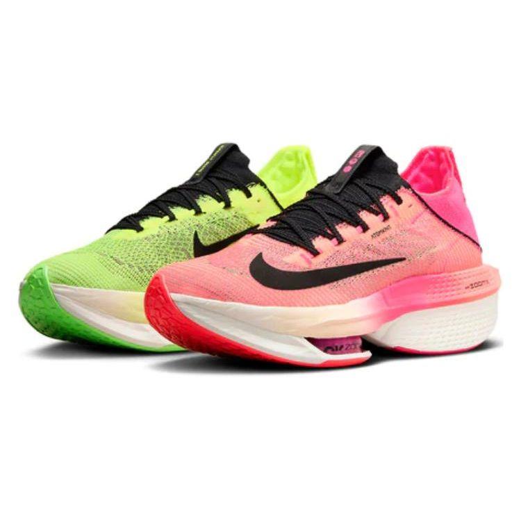 Nike Air Zoom Alphafly NEXT% 2 Ekiden Zoom Pack Кроссовки унисекс, разноцветные, светящиеся, темно-зеленые, с малиновым оттенком FQ8110-331