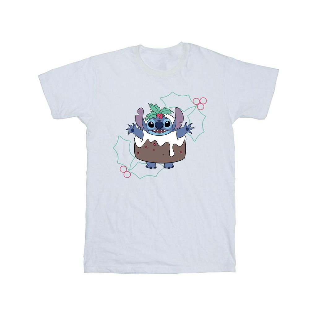 Disney Mens Lilo & Stitch Pudding Holly T-Shirt
