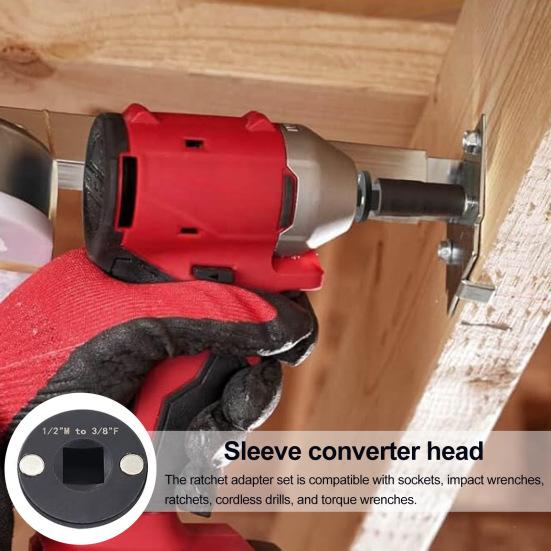 1/4 шт. Низкопрофильные ударные переходники Высокопрочная долговечная конструкция Быстрые точные Универсальные приводы Набор переходников для трещотки