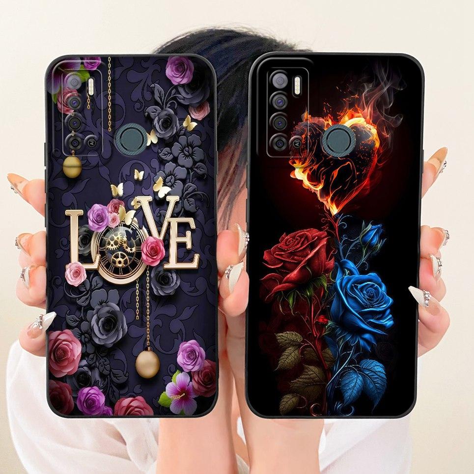 Daisy Bow Pattern Butterfly Flower Cherry Back Cover For Tecno Spark Power 2 Power2 Air Phone Case Soft Silicone Casing LC7 LC8
