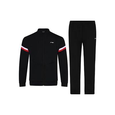Li Ning Badminton Series кардиган спортивные штаны с капюшоном комплект мужские комплекты черный AWES001-3