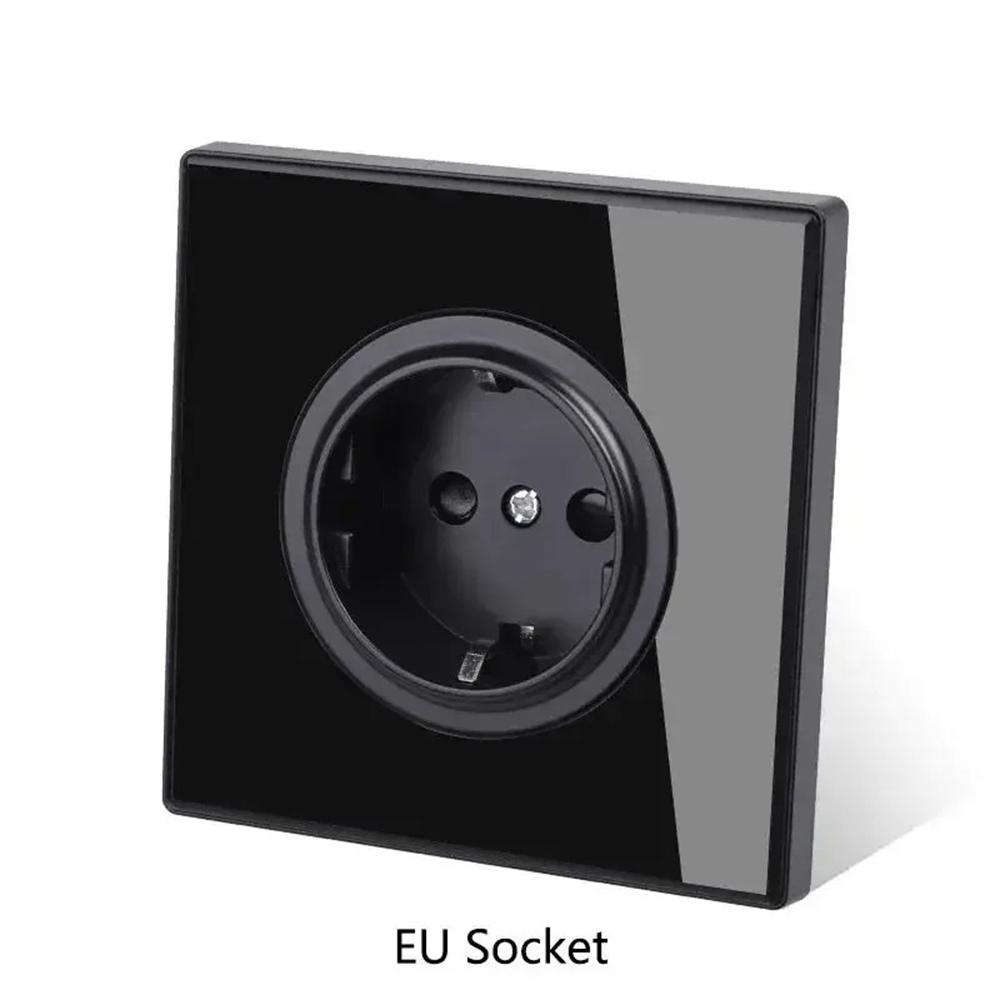 Glass Touch Switch Tempered Crystal Panel 1/2/3/4 Gang Wall Light Switches Sensitive LED Backlight Metal Push Button 110V 220V 3