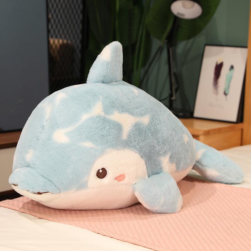 Dolphin Plush Pillow Cute Light Blue Stuffed Animal Perfect Birthdays For
