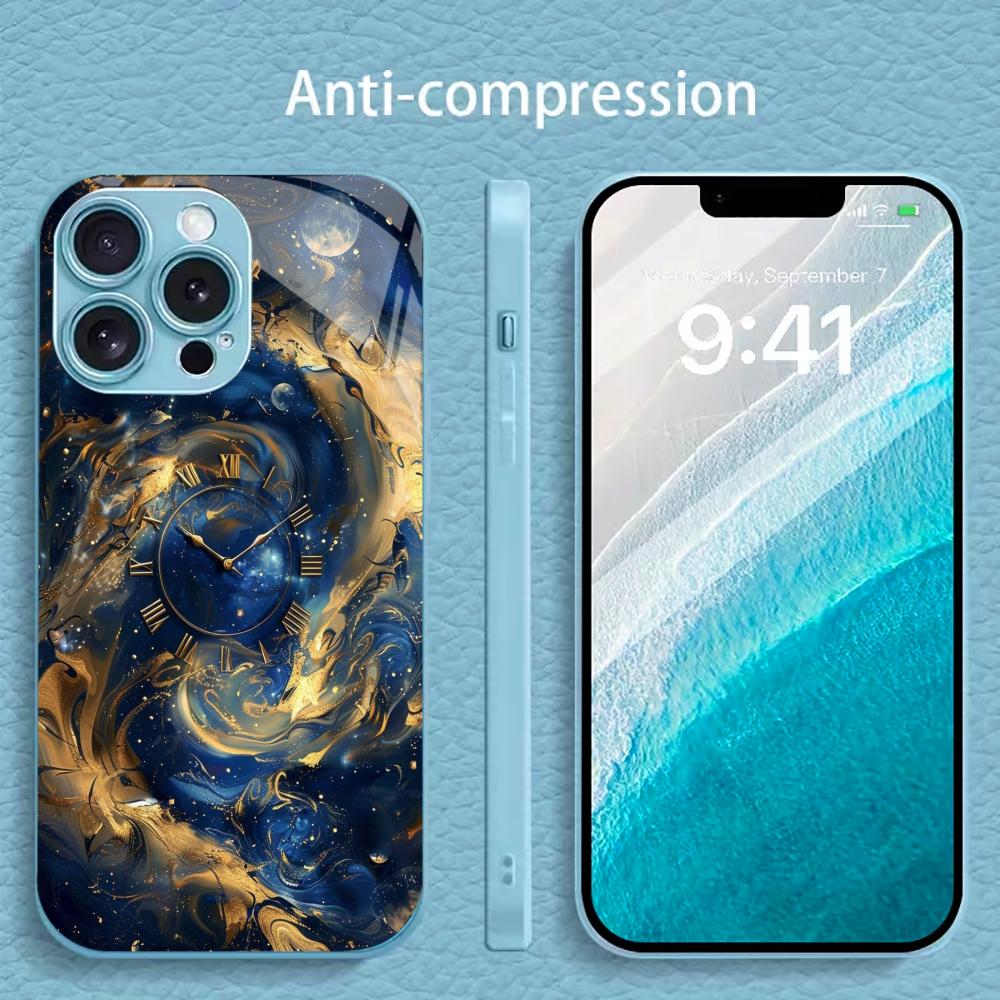 Посеребренный Чехол из Закаленного Стекла для Телефона для iPhone Чехол для 11/12/13/14/15/16/17 Pro MAX