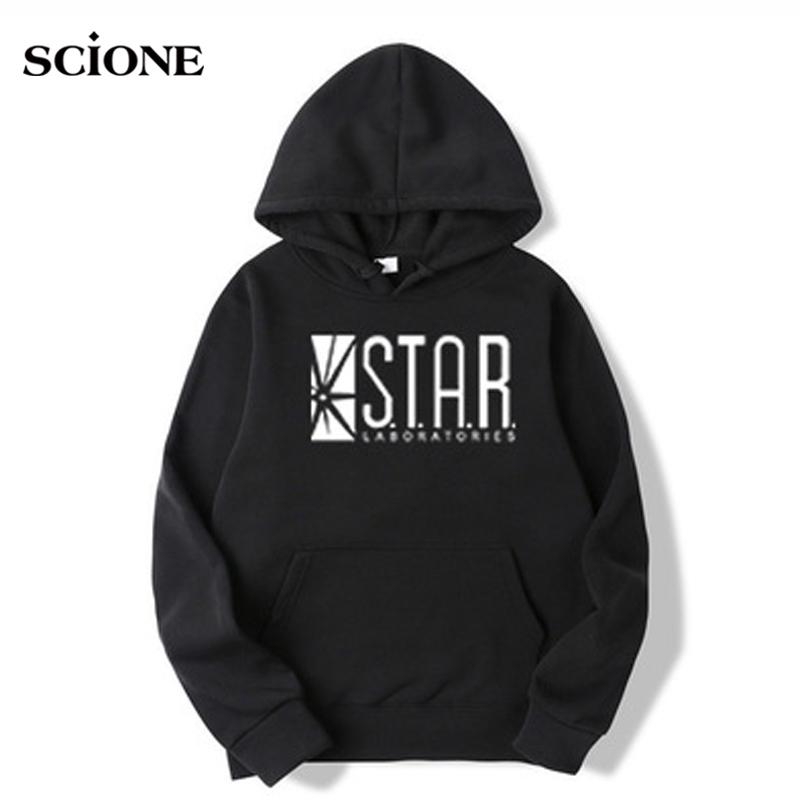 Свободные мужские и женские толстовки с капюшоном, толстовка с капюшоном Flash Starlab, уличная одежда, топ с капюшоном S ~ 3XL