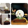 Exquisite Copper "Deer with Peace Buckle" Statue - New Chinese Style Feng Shui Decor for Good Luck & Harmony, Perfect Home or Office Ornament, Ideal