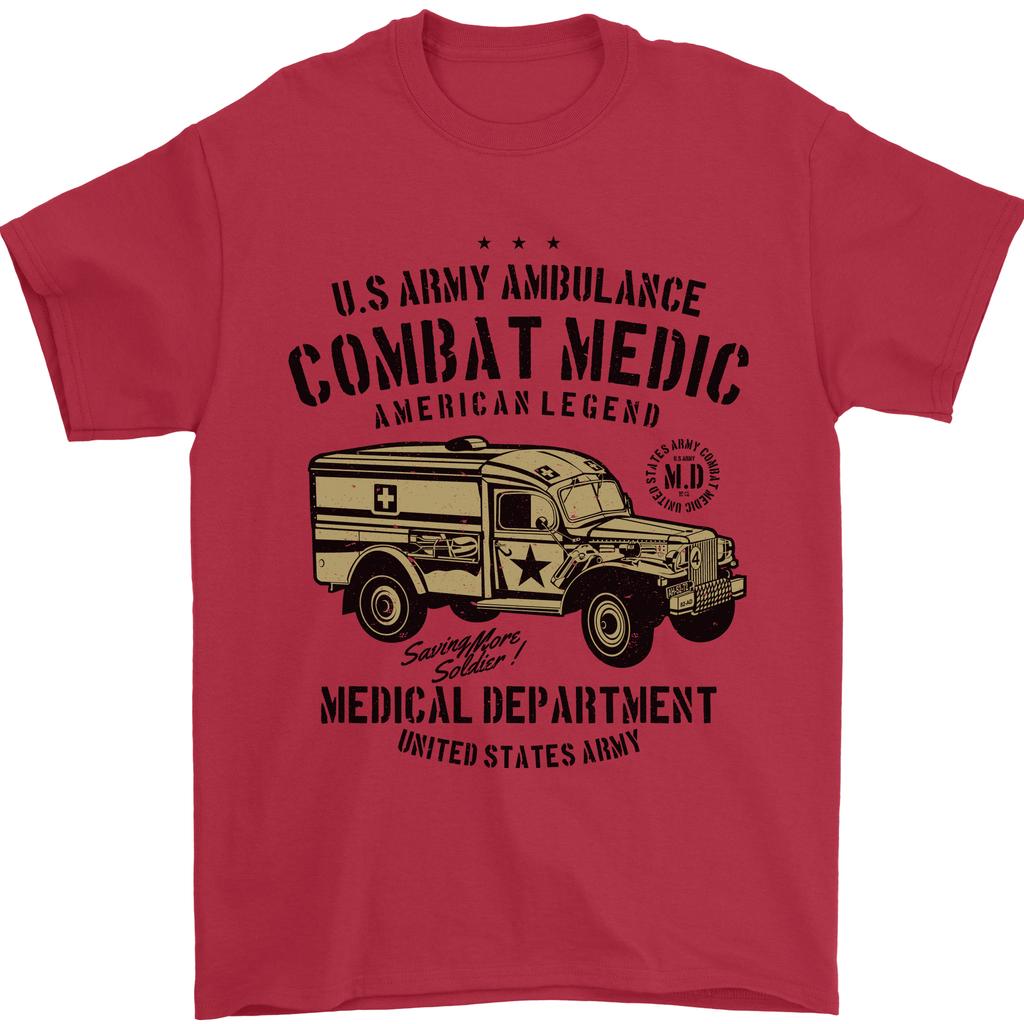 Unisex shirt Cotton Oversize Large Size Army Ambulance Military Paramedic Medic Mens T-Shirt