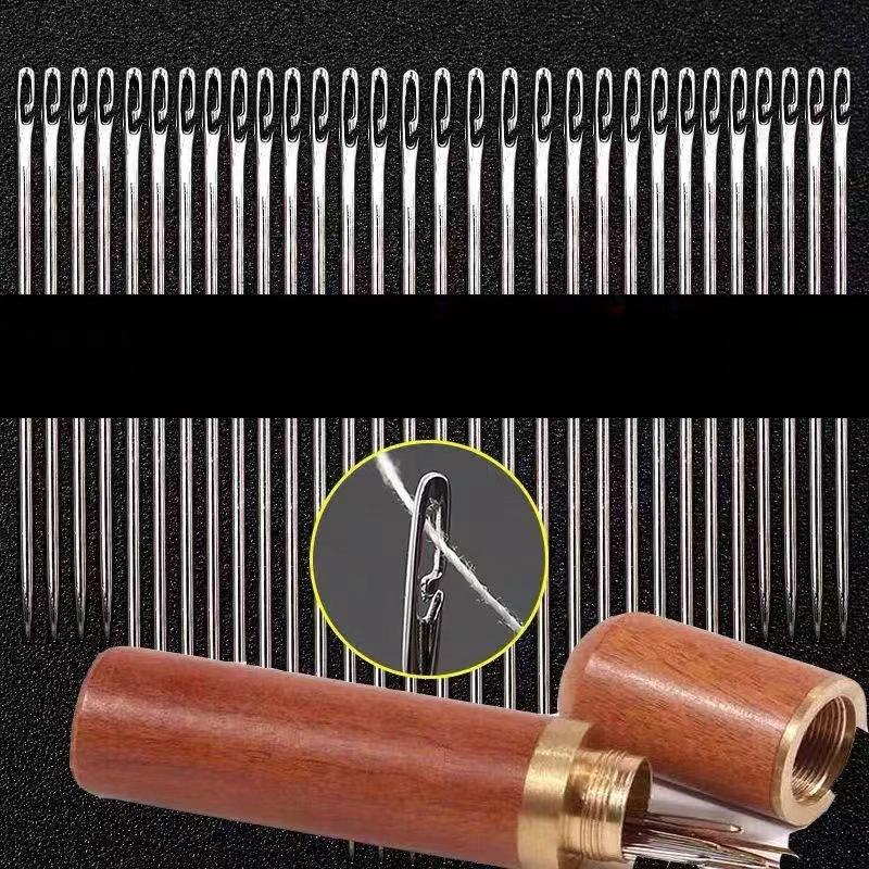 30 шт./компл., слепая игла для пожилых людей, булавка с отверстием для ручной резьбы, швейная игла, инструмент