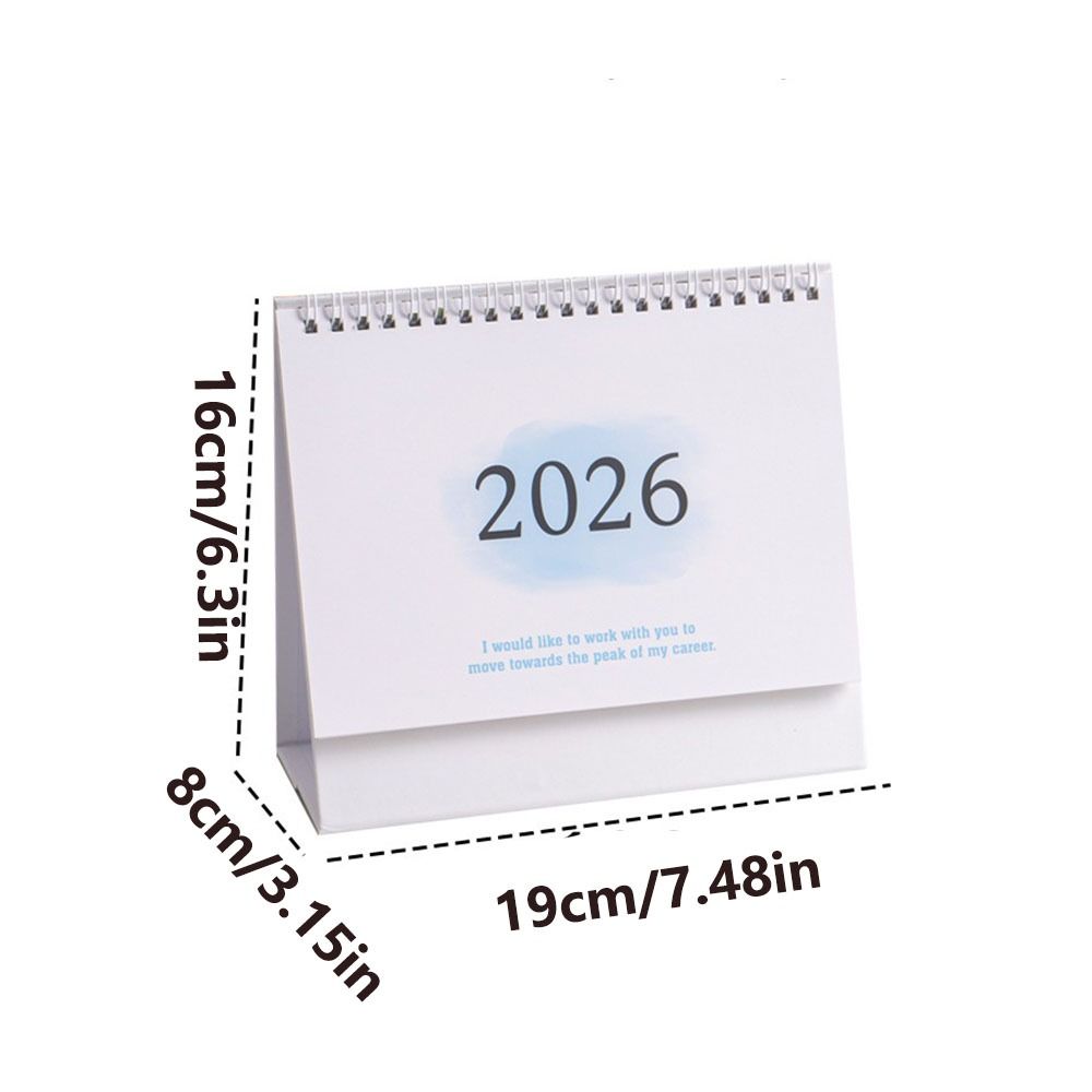 Gradient Color 2026 Desk Calendar Small Fresh Standing Flip Calendar Desktop Decoration