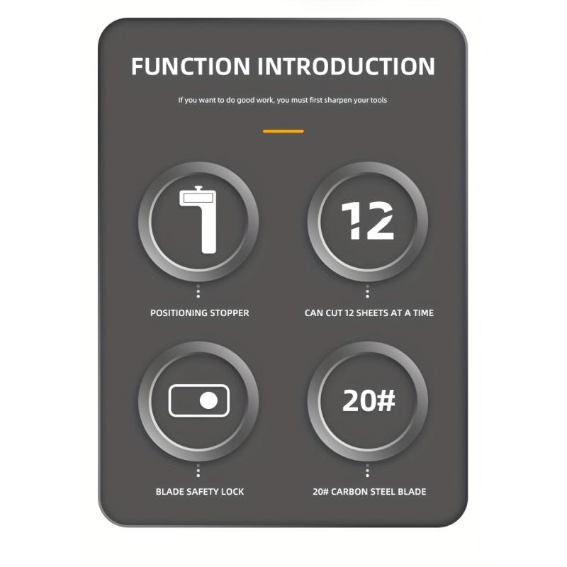 Резак для бумаги, сверхмощный, длина обрезки 12 дюймов, профессиональный триммер для бумаги, емкость 10 листов, гильотинный резак для бумаги для карточек, фотографий