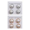 4 Pcs White Pearl Hijab Brooch Safty Strong Magnetic Clip Luxury Accessory No Hole Pins Brooches Magnet for Muslim Scarf
