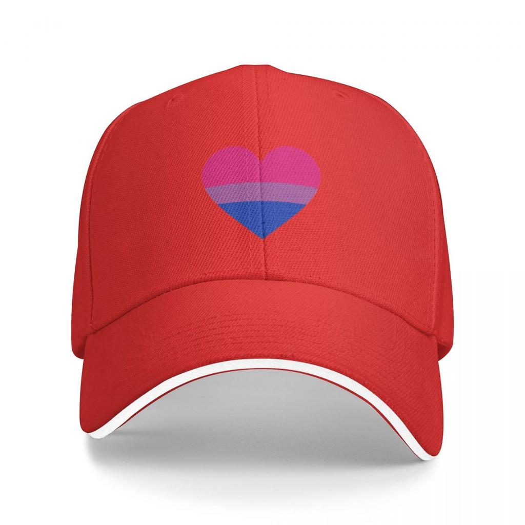 Bisexual Flag Heart Cap Baseball Cap Horse Hat Sun Hats for Women Unisex's