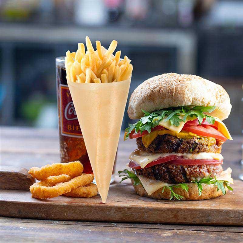 50Pcs Disposable Wood Appetizer Cones Ice Cream Cone Cups Party Candy Cones