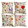 Outdoor Patio Throw Pillow Covers Summer Spring Garden Flowers Farmhouse Décor Outside Furniture Swing  Decorative Cushion Cases