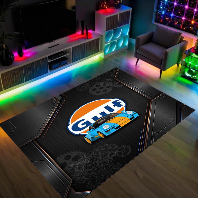 Gulf Design Crystal Velvet Carpet Cozy Non?Slip Printed Rug For Bedroom Living Room Entrance