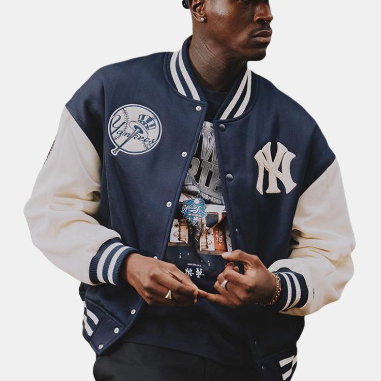 New Era SS25 Нью-Йорк Янкиз Свободная Спортивная Повседневная Куртка с Длинным Рукавом Унисекс куртки 60756030