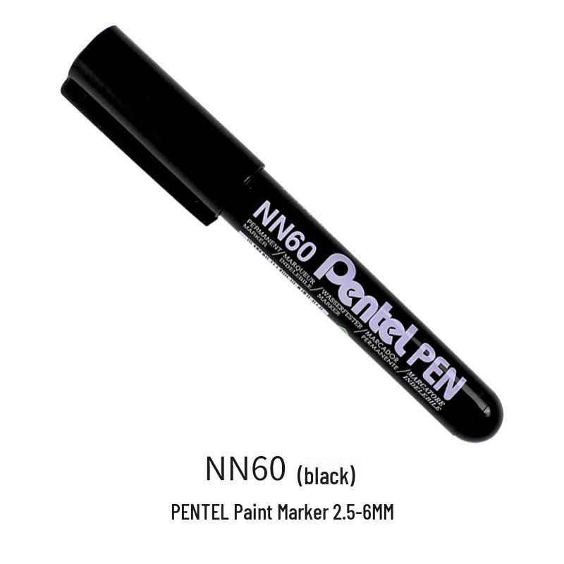 Маркер Pentel на масляной основе с большим наконечником: Круглый (НН50) или Квадратный/Плоский (NN60).