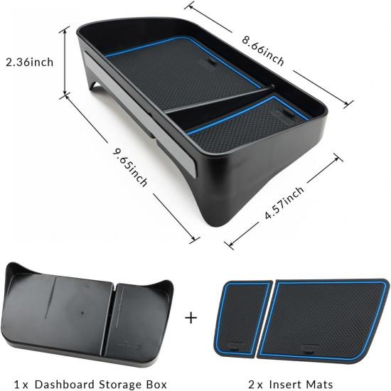 Лоток центральной консоли auovo Dash, совместимый с аксессуарами Toyota RAV4 2019-2024, органайзер для хранения на приборной панели из АБС-пластика (за 8 минут;' мультимедиа