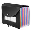 12/24Pockets Expanding File Folder A4 Size Filing Folder Organizer Large Capacity Portable Accordian File Box For Classroom Offi