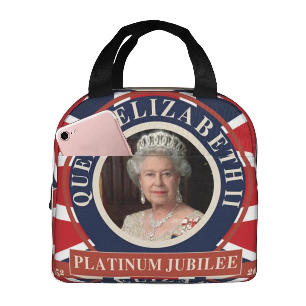 Термоизолированная сумка для ланча Queen Elizabeth II, портативный холодильник, сумка для ланча для женщин и детей, школьные сумки для еды