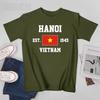 Patriotic Flag Vietnam Est1945 Hanoi Unisex Tshirt Tees Tshirt Oneck T Shirts Unisex Boys Clothing 100 Cotton