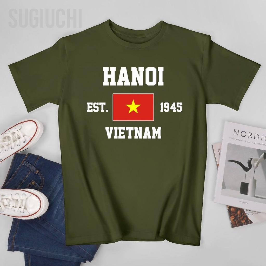 Patriotic Flag Vietnam Est1945 Hanoi Unisex Tshirt Tees Tshirt Oneck T Shirts Unisex Boys Clothing 100 Cotton