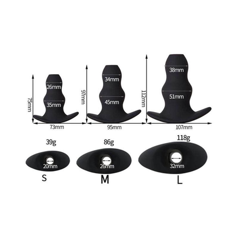 Секс-силиконовый полый тренировочный массажер для заднего двора, мастурбатор, полый дизайн, мягкая силиконовая анальная пробка