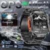 Новые Профессиональные Умные Часы для Наружного Использования с GPS для Мужчин, Фонарик, Компас, Водонепроницаемые, Военные, Спортивный Трекер, Bluetooth-Звонки, Смарт-часы