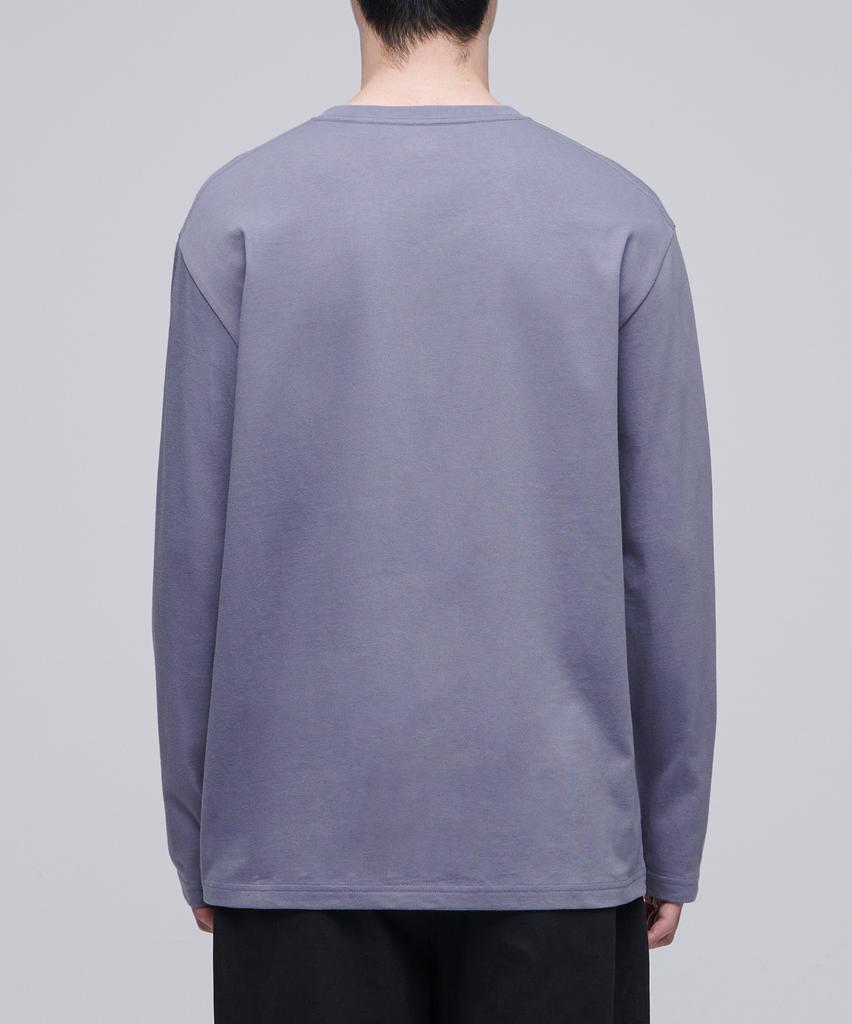 MUSINSA STANDARD Basic Long Sleeve T-Shirt [Purple Gray]