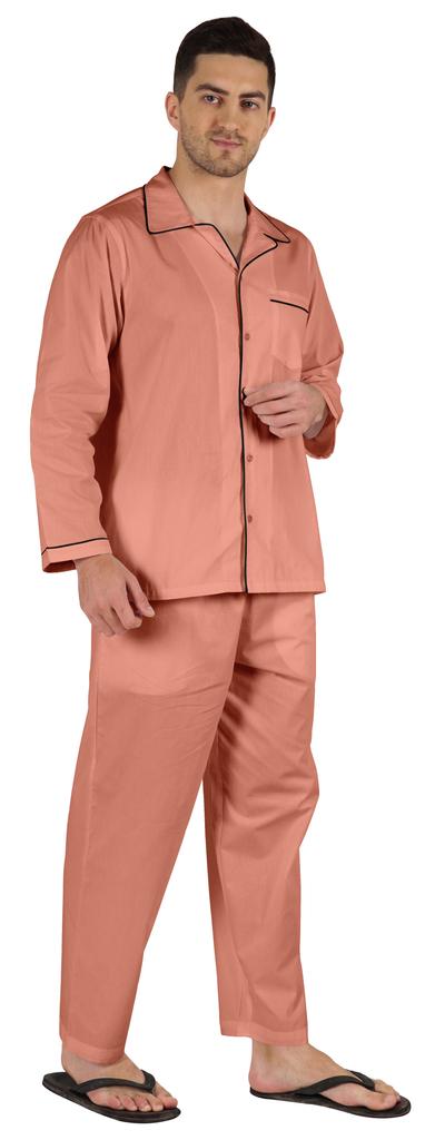 Inkmeso Мужские хлопковые пижамы, однотонная одежда для сна, одежда для дома, пижамный комплект с верхом и низом