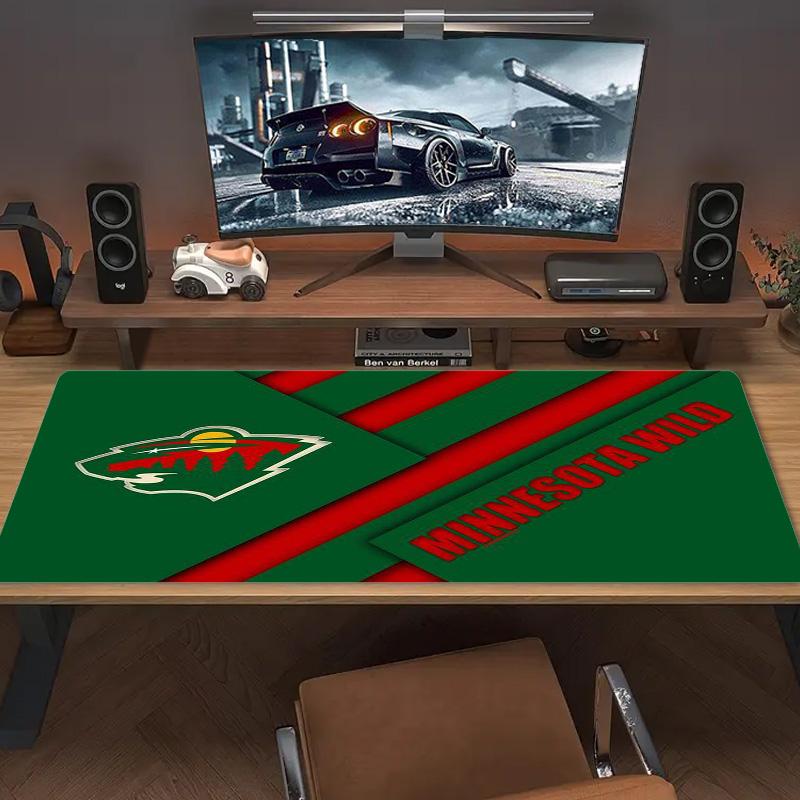 Minnesota Wild Цветная Коврик для Мыши Большой Игровой Стол Подушка Нескользящий Ноутбук Планшет Большой Коврик для Мыши XXL Коврик Мини ПК Игровой Коврик С Заблокированным Краем