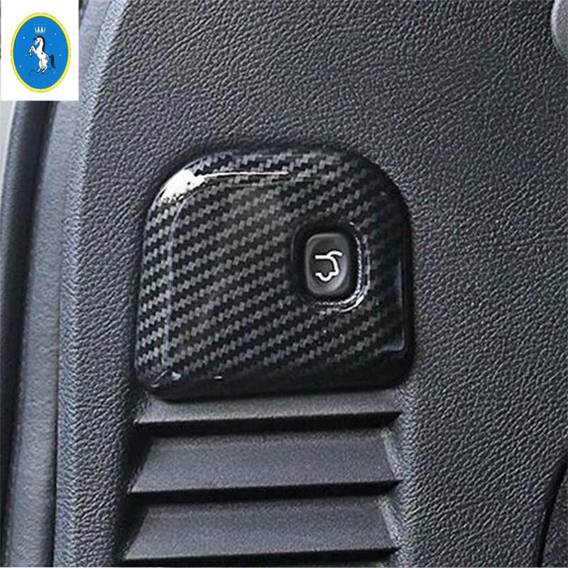 Carbon Fiber Car Electric Tailgate Switch Button Frame Cover Trim For Jeep Grand Cherokee 2011 - Accessories Interior Refit