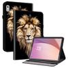 Для Lenovo Tab M9 Кожаный чехол с принтом, подставка, чехол для планшета со слотами для карт