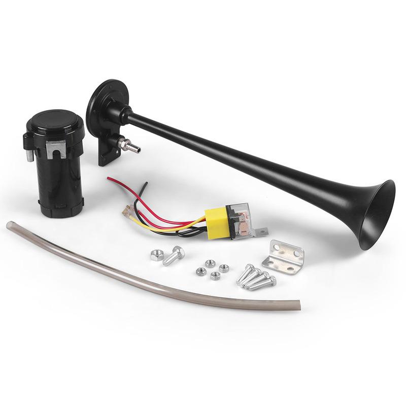 12V Car Truck Horn Trumpet Sound Signal Air Horn Tweeters Super Loud Metal Universal Single Compressor 180 Hertz Moto Boat