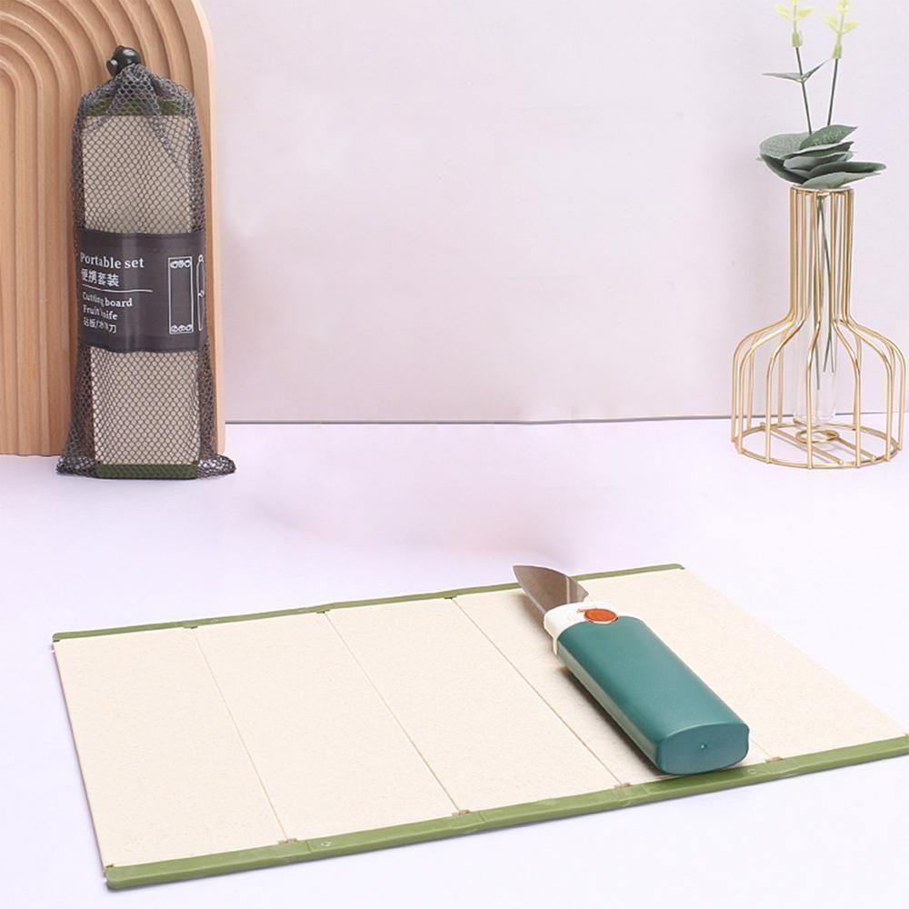 Easy to Use Kitchen Cutting Board Odorless Wheat Straw Chopping Board Folding Cutting Board  Travel